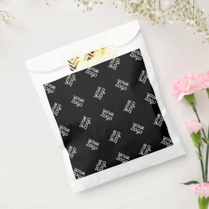 Any Logo or Uploaded Image Scattered Pattern Favour Bags