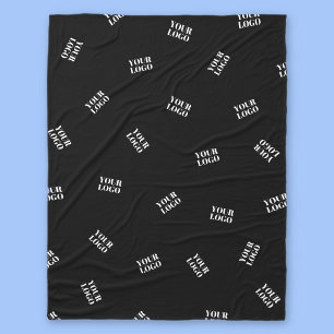 Any Logo or Uploaded Image Scattered Pattern Fleece Blanket