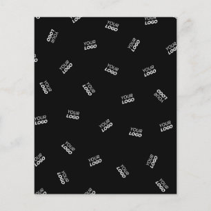 Any Logo or Uploaded Image Scattered Pattern Flyer