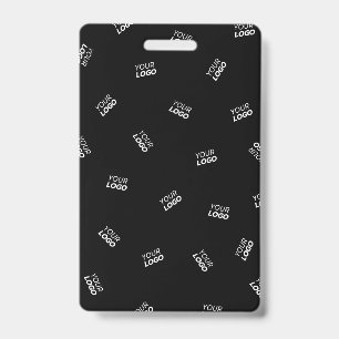 Any Logo or Uploaded Image Scattered Pattern ID Badge