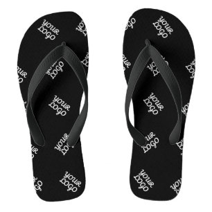 Any Logo or Uploaded Image Scattered Pattern Jandals
