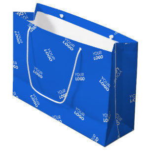 Any Logo or Uploaded Image   Scattered Pattern  Large Gift Bag