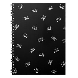 Any Logo or Uploaded Image Scattered Pattern Notebook