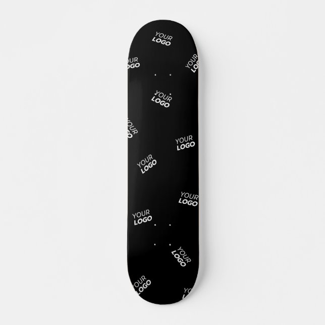 Any Logo or Uploaded Image | Scattered Pattern  Skateboard (Front)