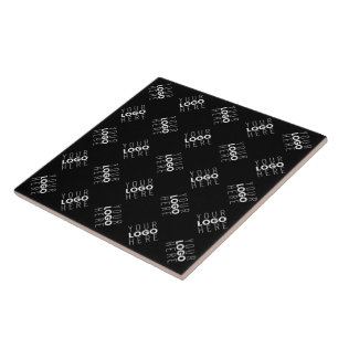 Any Logo or Uploaded Image Scattered Pattern Tile