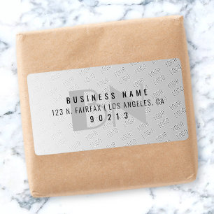 Any Logo Tiled   Grey Gradient Return Address