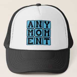 Any Moment, Pregnancy Announcement (Boy) Trucker Hat