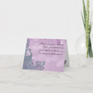 Any Mum - Mother's Day, Lavender Peacock Design, Holiday Card