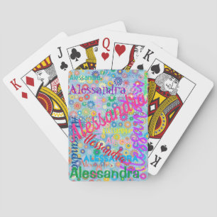 Any Name Collage Playing Cards