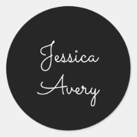 Any Name | Cool Editable White Script on Black