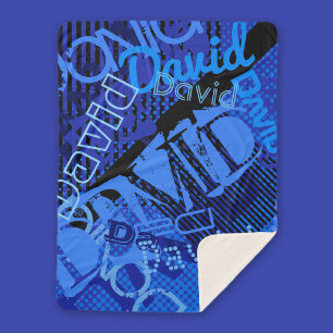 Any Name Customisable Creative Sherpa Blanket