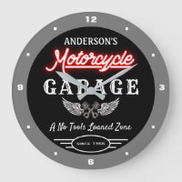 Any Name Faux Neon Garage Since Date Grey Black