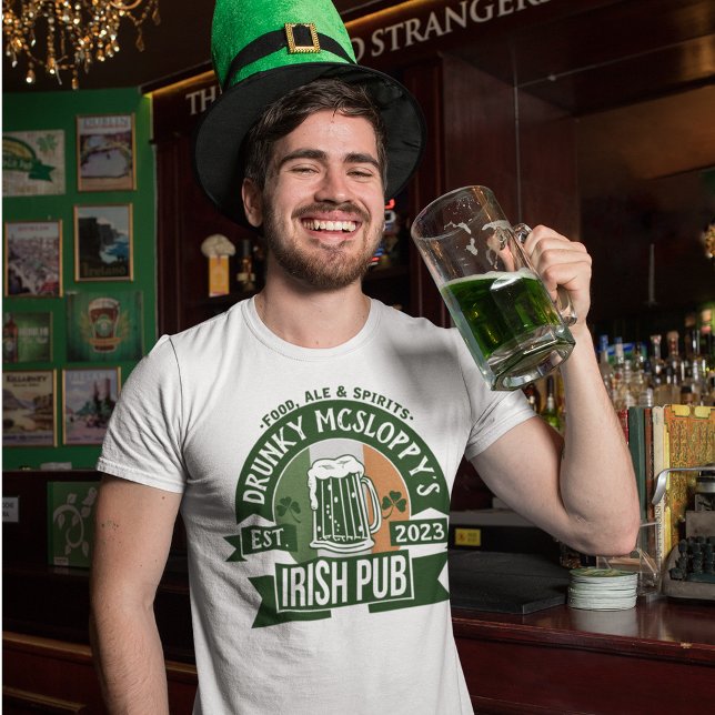 Any Name Irish Pub | Funny St Patrick's Day Custom T-Shirt (Creator Uploaded)