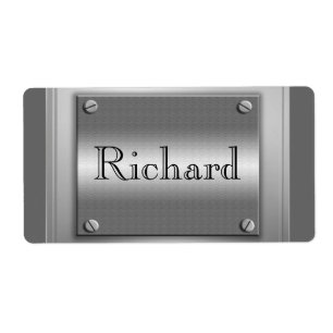Any Name On Metal Labels