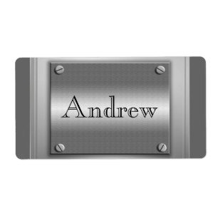 Any Name On Metal Labels