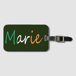 Any Name Overlaid On Irish Flag Biz Card Slot ltcn Luggage Tag