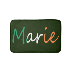Any Name overlaid on Irish Flag bmcn Bath Mat