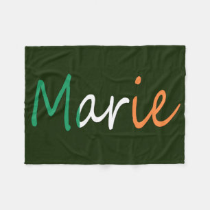 Any Name overlaid on Irish Flag fbcn Fleece Blanket