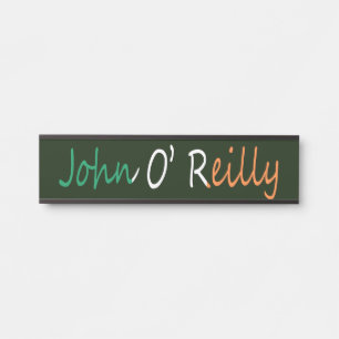 Any Name Overlaid On Irish Flag npcnt Door Sign