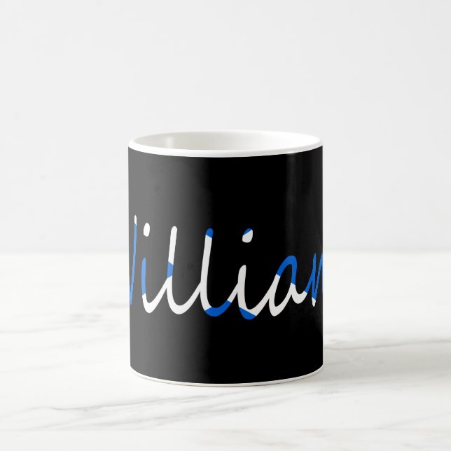 Any Name overlaid on Scottish Flag mugcnt Coffee Mug (Center)