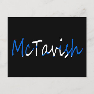 Any Name overlaid on Scottish Flag pccnt Postcard