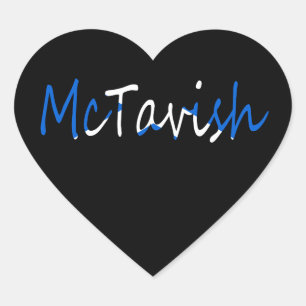 Any Name overlaid on Scottish Flag stkcn Heart Sticker