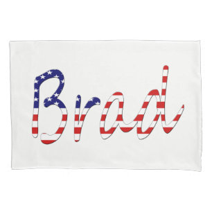 Any Name overlaid on USA Flag bedpccn Pillowcase