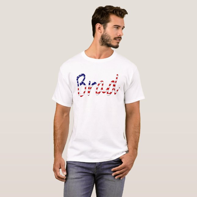 Any Name overlaid on USA flag mccnt T-Shirt (Front Full)