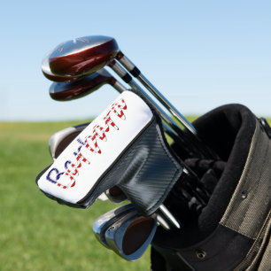 Any Name overlaid on USA Flag pccn Golf Head Cover