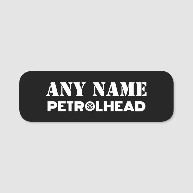 Any Name Personalised Petrolhead Tag (Front)