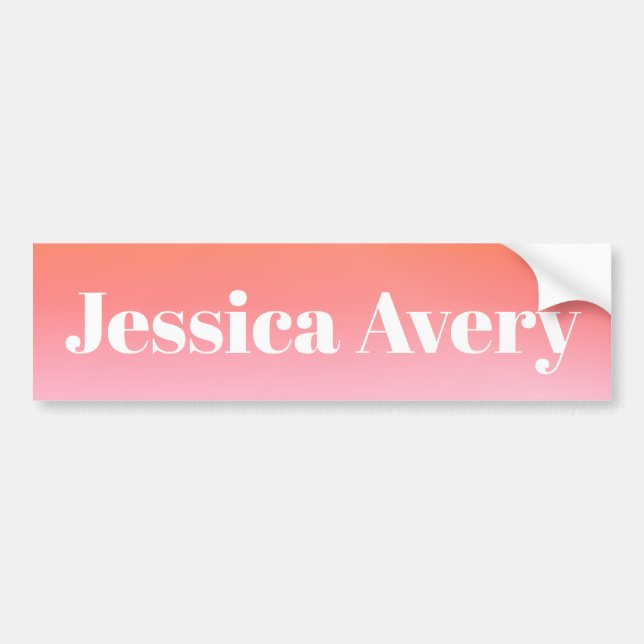 Any Name | Retro-Modern Styled Text Colourful Ombr Bumper Sticker (Front)