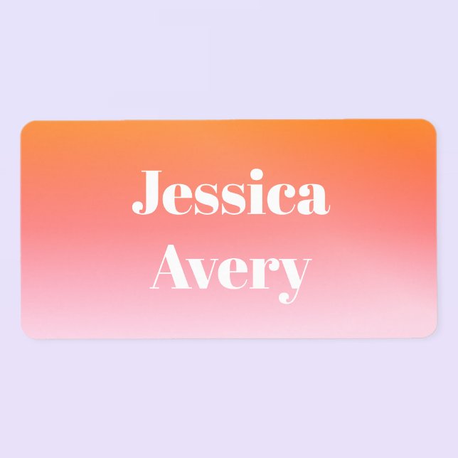 Any Name | Retro-Modern Styled Text Colourful Ombr Label (Creator Uploaded)
