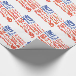 Any Name USA Flag You're Awesome Personalised Wrapping Paper