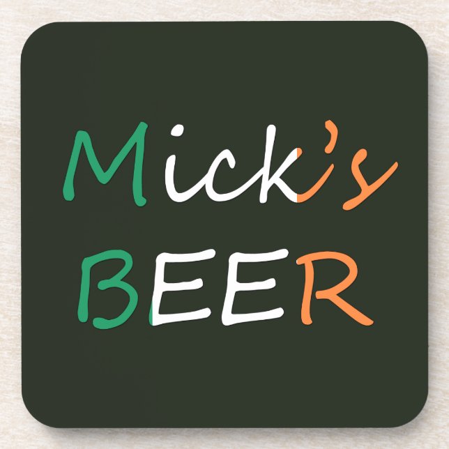 Any Name's Beer Irish flag coastercnt Coaster (Front)