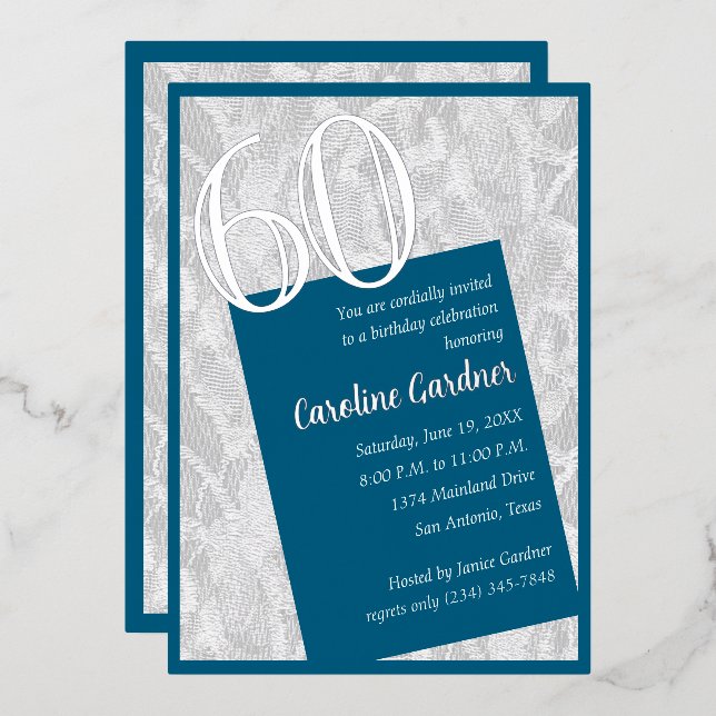 Any Number Birthday Any Colour w/ Lace (Front/Back)