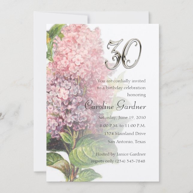 Any Number Birthday Invitation (Front)