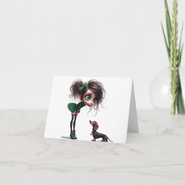 Any Occasion Animated Dachshund Card (Front)
