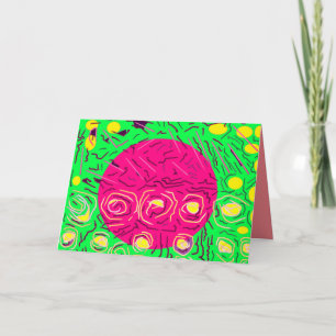 Any occasion celebration message three patterned card