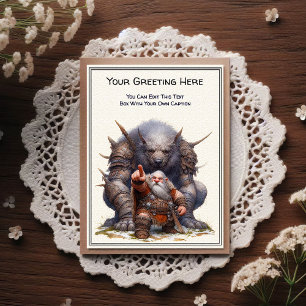 Any Occasion Female Troll Warrior Storybook Postcard