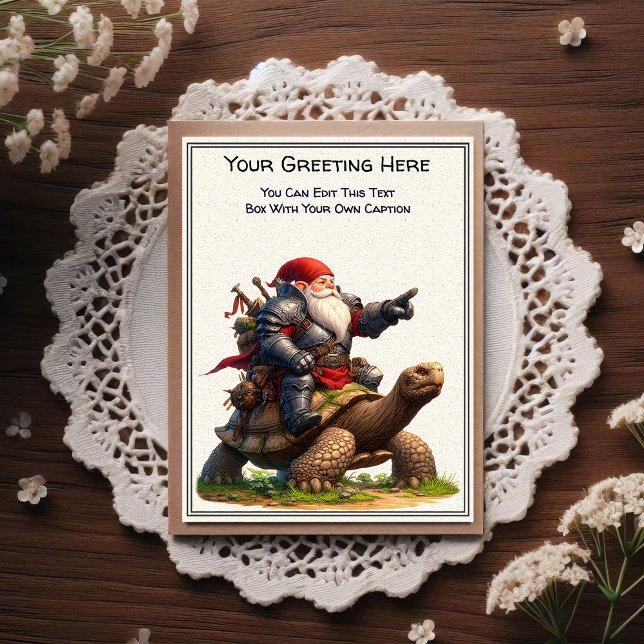 Any Occasion Gnome and Elven Warrior Storybook Postcard (Creator Uploaded)