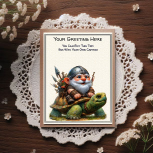 Any Occasion Gnome and Elven Warrior Storybook Postcard
