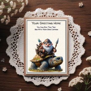 Any Occasion Gnome and Elven Warrior Storybook Postcard