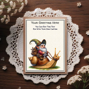Any Occasion Gnome and Elven Warrior Storybook Postcard