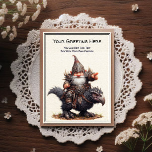 Any Occasion Gnome and Elven Warrior Storybook Postcard