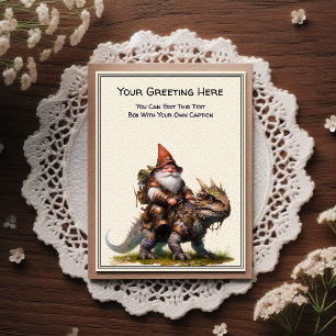 Any Occasion Gnome and Elven Warrior Storybook Postcard