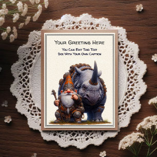 Any Occasion Gnome and Elven Warrior Storybook Postcard