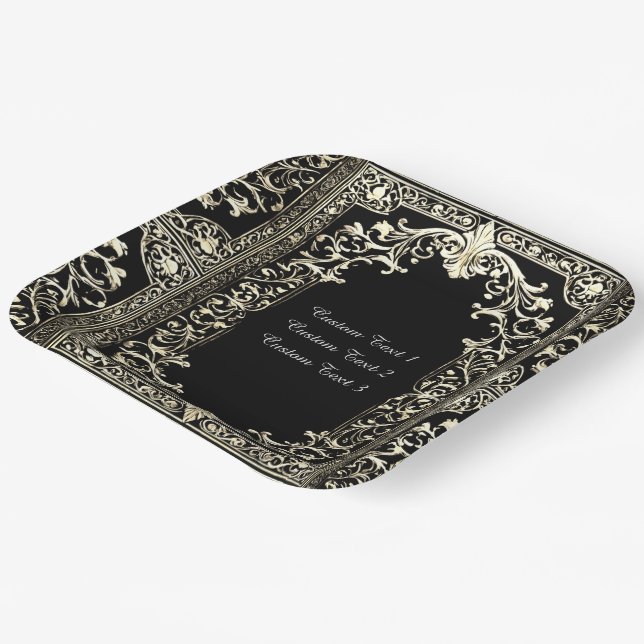 Any Occasion Gold Frame Paper Plate (Angled)
