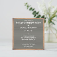 Any Occasion Grey Letter Board Sign Custom