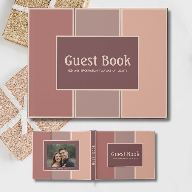 Any Occasion Guest Book Antique Dusty Rose Colours (Creator Uploaded)