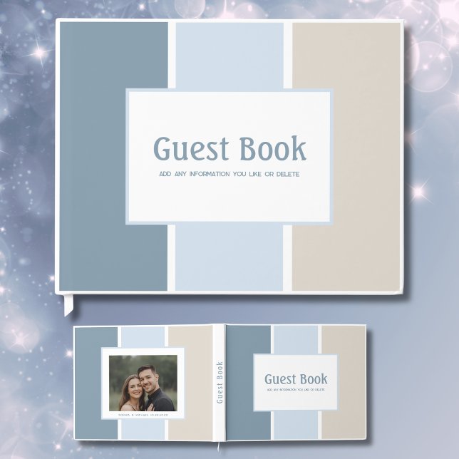 Any Occasion Guest Book Beach Colour Coastal Blues (Creator Uploaded)